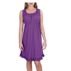 Nursing Nightgown/ Dress Color Violet Doubles as a Beach Coverup